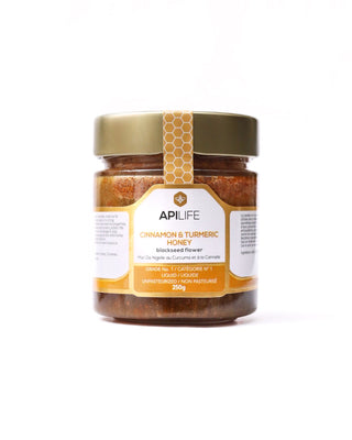 Cinnamon & Turmeric in Blackseed Honey - APILIFE Blackseed Honey